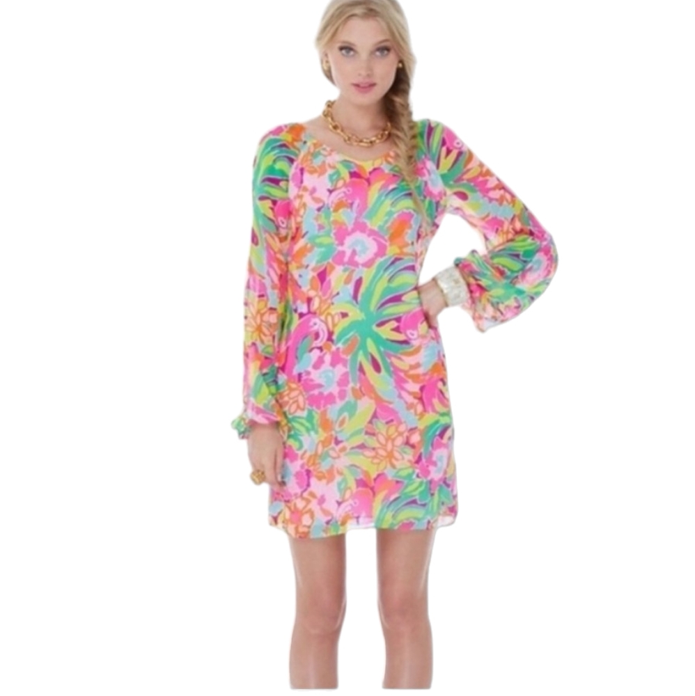 Lilly Pulitzer Carliegh tunic dress in Lulu flamingo bird size 0